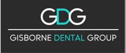 Logo for Gisborne Dental Group. The initials GDG appear above a white line, with GISBORNE DENTAL GROUP below it. DENTAL and D in GDG are highlighted in teal, the rest in white, on a black background.